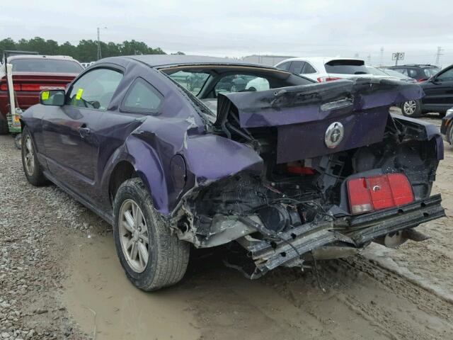 1ZVFT80N975282337 - 2007 FORD MUSTANG PURPLE photo 3