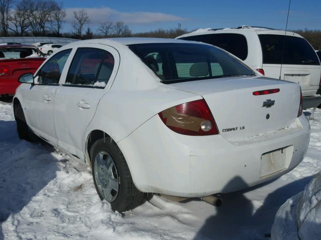 1G1AK55F767821825 - 2006 CHEVROLET COBALT LS WHITE photo 3