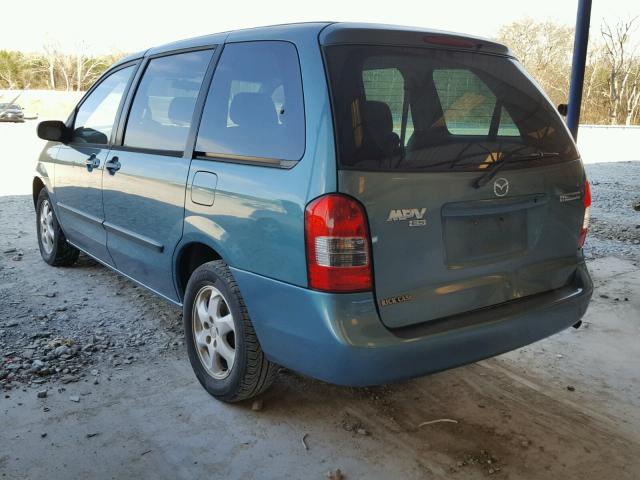 JM3LW28G5Y0115656 - 2000 MAZDA MPV WAGON TEAL photo 3