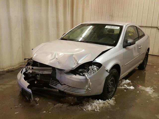 1G1AK15F277161316 - 2007 CHEVROLET COBALT LS SILVER photo 2