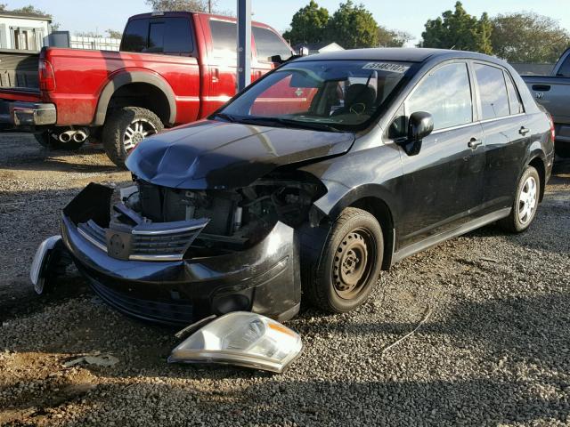 3N1BC11E27L431164 - 2007 NISSAN VERSA S BLACK photo 2