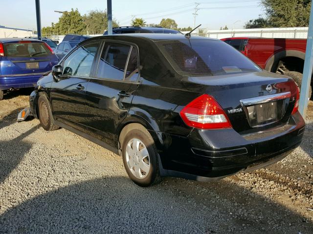 3N1BC11E27L431164 - 2007 NISSAN VERSA S BLACK photo 3