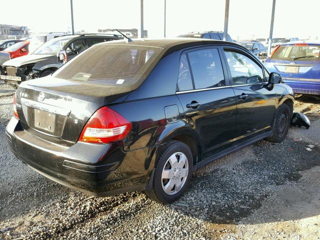 3N1BC11E27L431164 - 2007 NISSAN VERSA S BLACK photo 4