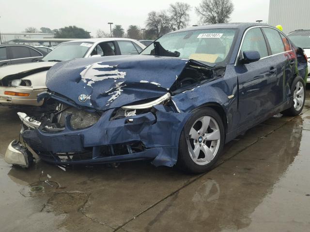 WBANA53575B864513 - 2005 BMW 525 I BLUE photo 2