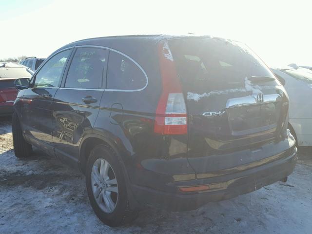 5J6RE4H79BL024844 - 2011 HONDA CR-V EXL BLACK photo 3