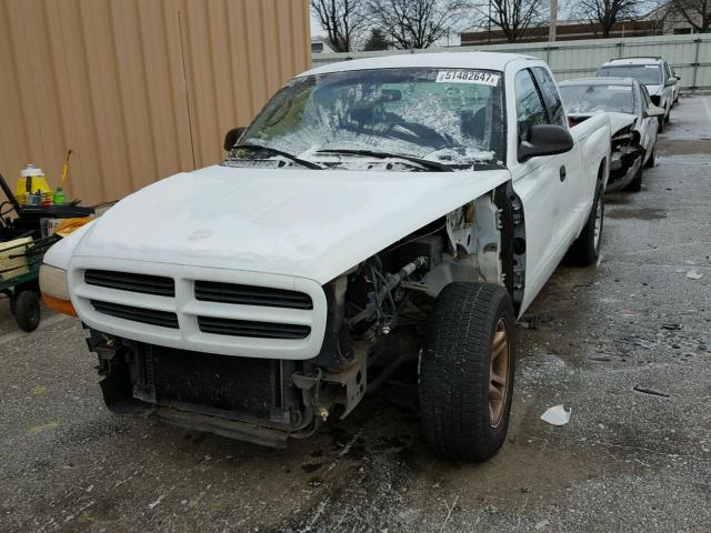 1B7GL22XX1S184378 - 2001 DODGE DAKOTA WHITE photo 2