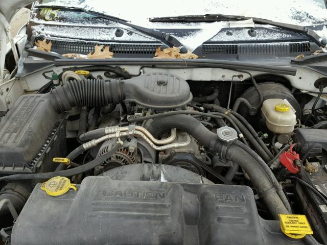 1B7GL22XX1S184378 - 2001 DODGE DAKOTA WHITE photo 7