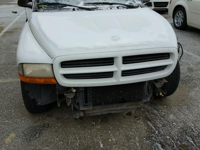 1B7GL22XX1S184378 - 2001 DODGE DAKOTA WHITE photo 9