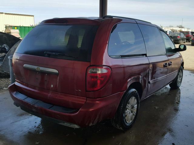 2A4GP44R56R844232 - 2006 CHRYSLER TOWN & COU RED photo 4