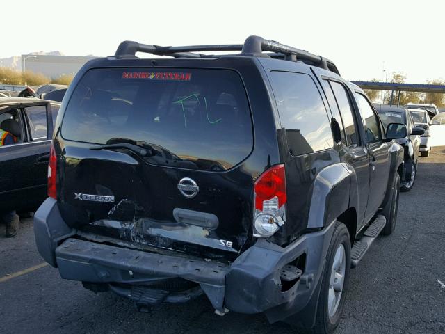 5N1AN08W75C642814 - 2005 NISSAN XTERRA OFF BLACK photo 4