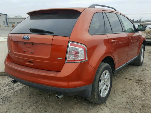 2FMDK38C48BA65211 - 2008 FORD EDGE SEL ORANGE photo 4