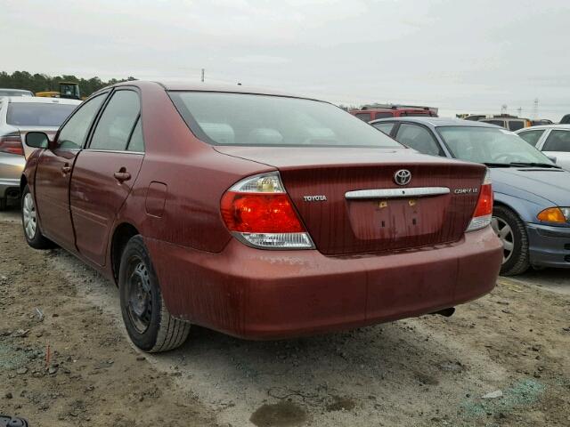 4T1BE32K45U056318 - 2005 TOYOTA CAMRY LE RED photo 3