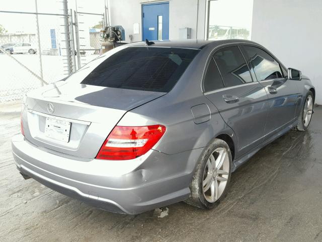 WDDGF4HB1CR195705 - 2012 MERCEDES-BENZ C 250 SILVER photo 4