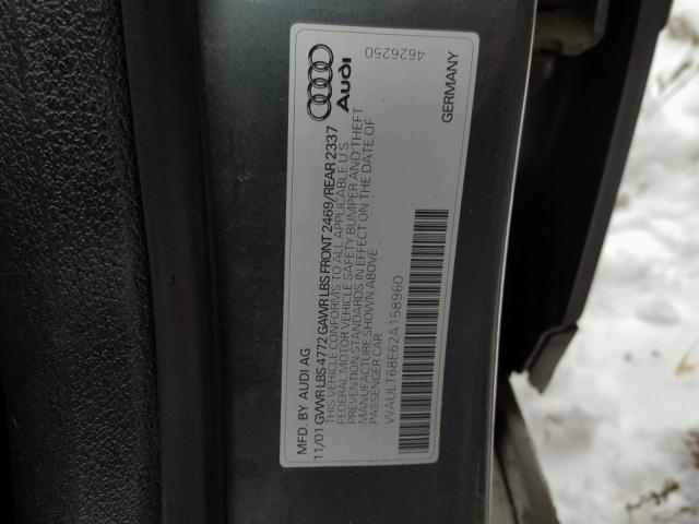 WAULT68E62A158960 - 2002 AUDI A4 3.0 QUA BLACK photo 10