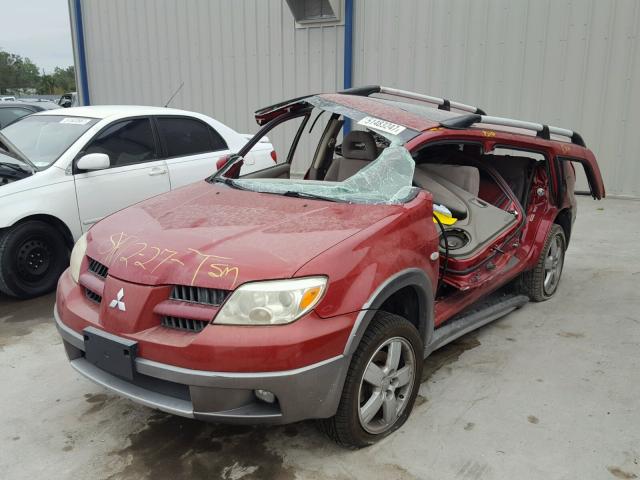 JA4LZ41FX5U005018 - 2005 MITSUBISHI OUTLANDER RED photo 2