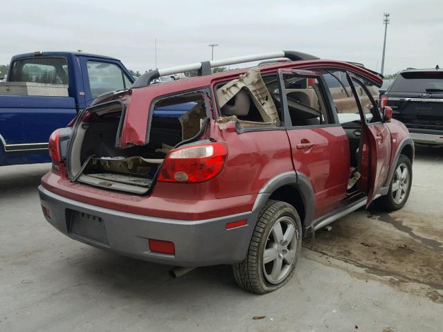 JA4LZ41FX5U005018 - 2005 MITSUBISHI OUTLANDER RED photo 4