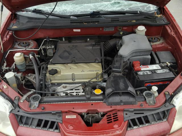 JA4LZ41FX5U005018 - 2005 MITSUBISHI OUTLANDER RED photo 7