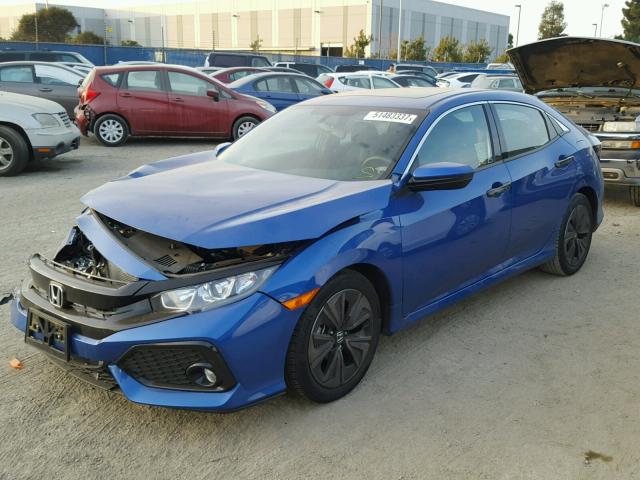 SHHFK7H5XHU423290 - 2017 HONDA CIVIC EX BLUE photo 2