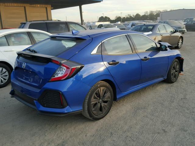 SHHFK7H5XHU423290 - 2017 HONDA CIVIC EX ლურჯი ფოტო 4