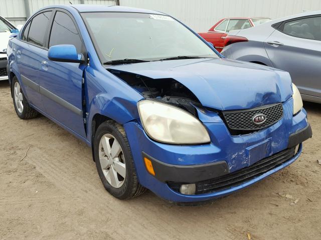 KNADE123886297542 - 2008 KIA RIO BASE BLUE photo 1