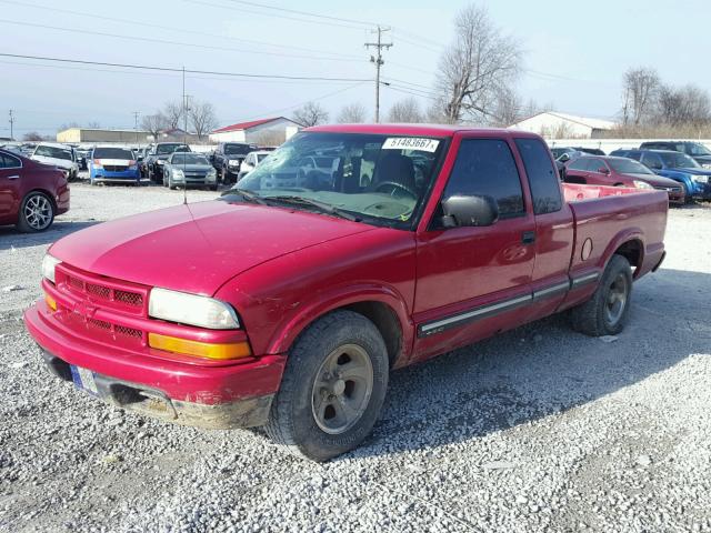 1GCCS195518251773 - 2001 CHEVROLET S TRUCK S1 RED photo 2