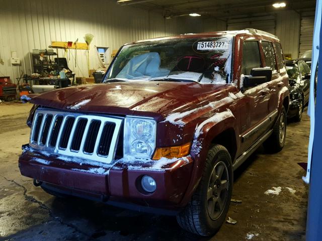 1J8HG48K47C670972 - 2007 JEEP COMMANDER RED photo 2