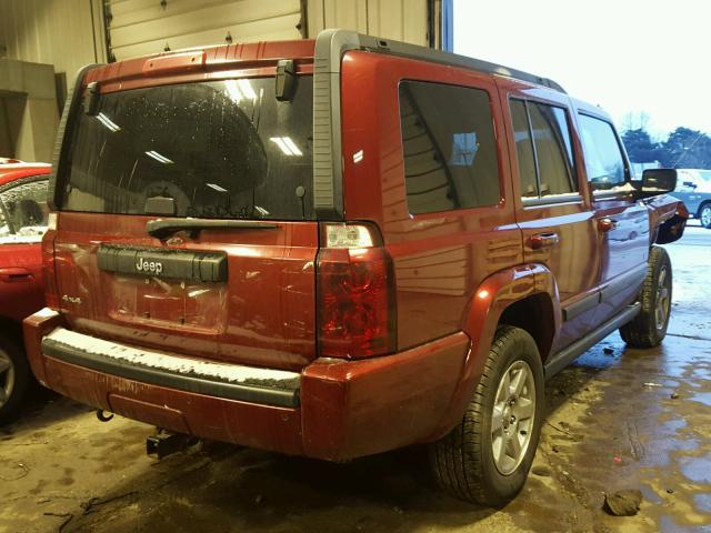 1J8HG48K47C670972 - 2007 JEEP COMMANDER RED photo 4