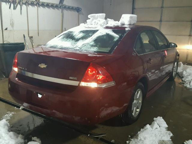 2G1WT57K691279289 - 2009 CHEVROLET IMPALA 1LT RED photo 4