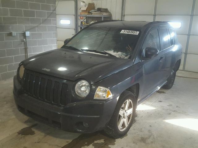 1J8FT47W77D185730 - 2007 JEEP COMPASS BLACK photo 2