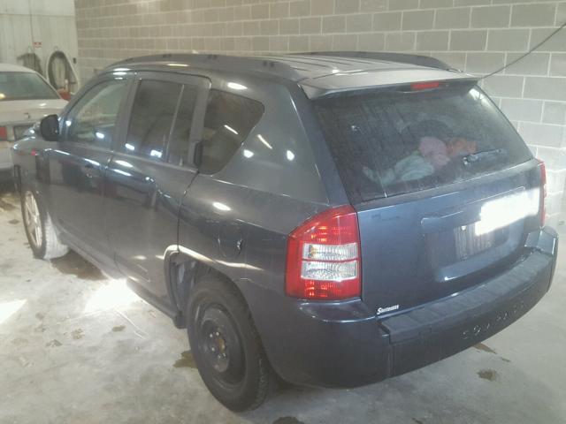 1J8FT47W77D185730 - 2007 JEEP COMPASS BLACK photo 3