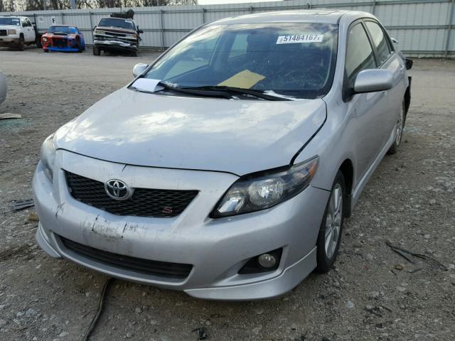 2T1BU4EE6AC225023 - 2010 TOYOTA COROLLA BA SILVER photo 2