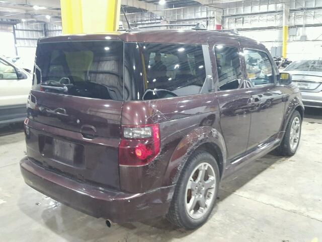 5J6YH18937L003210 - 2007 HONDA ELEMENT SC PURPLE photo 4