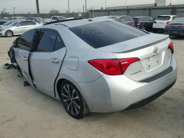 5YFBURHE1HP622187 - 2017 TOYOTA COROLLA L SILVER photo 3