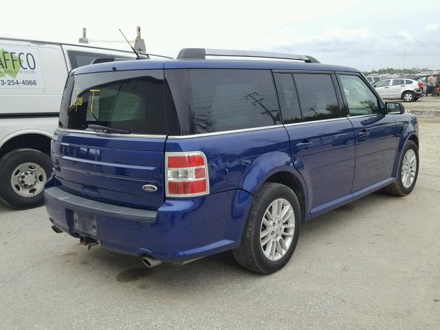 2FMGK5C88DBD06516 - 2013 FORD FLEX SEL أزرق صورة 4