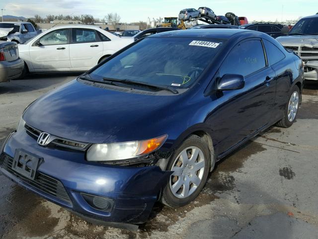 2HGFG126X8H562963 - 2008 HONDA CIVIC LX BLUE photo 2