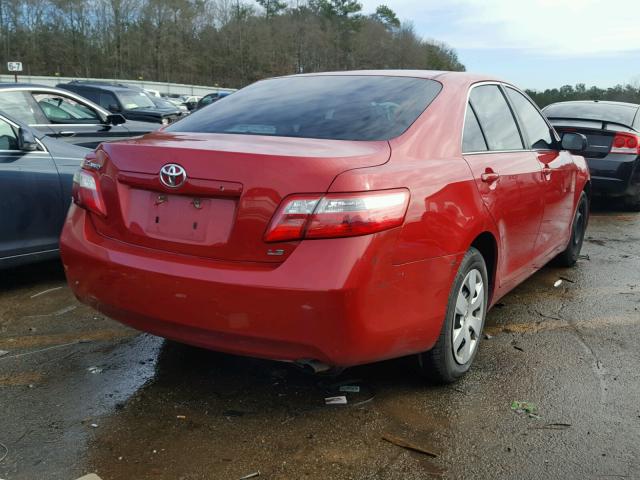 4T1BE46K08U259985 - 2008 TOYOTA CAMRY CE RED photo 4