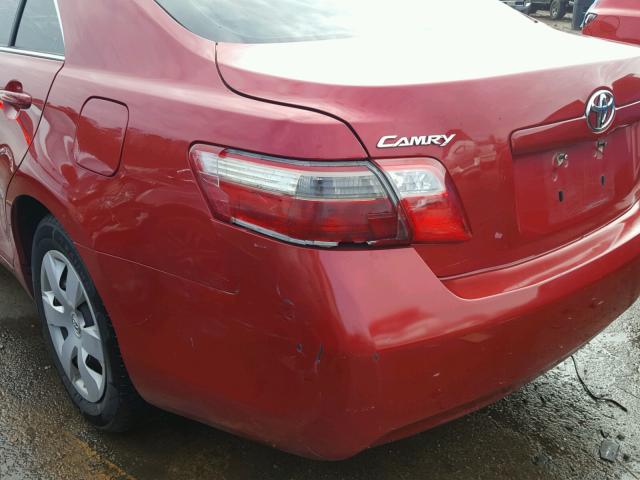 4T1BE46K08U259985 - 2008 TOYOTA CAMRY CE RED photo 9