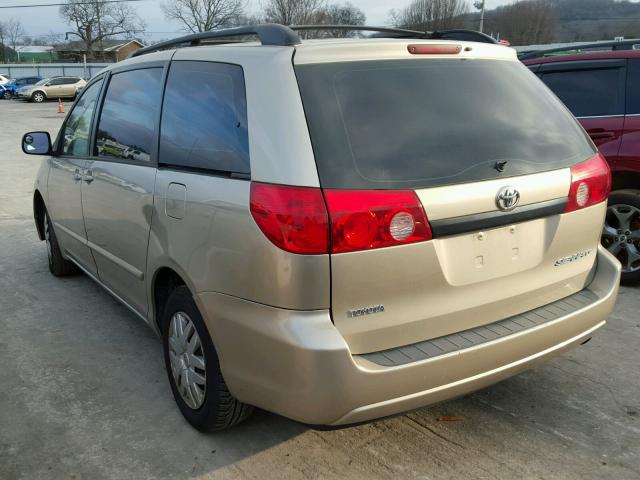 5TDZK23CX8S148152 - 2008 TOYOTA SIENNA CE GOLD photo 3