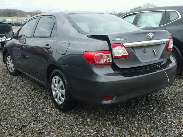 2T1BU4EE0BC661948 - 2011 TOYOTA COROLLA BA CHARCOAL photo 3