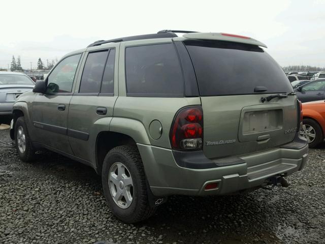 1GNDT13S332156190 - 2003 CHEVROLET TRAILBLAZE GREEN photo 3