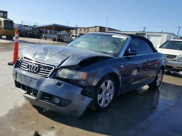 WAUAC48H96K009657 - 2006 AUDI A4 1.8 CAB GRAY photo 2