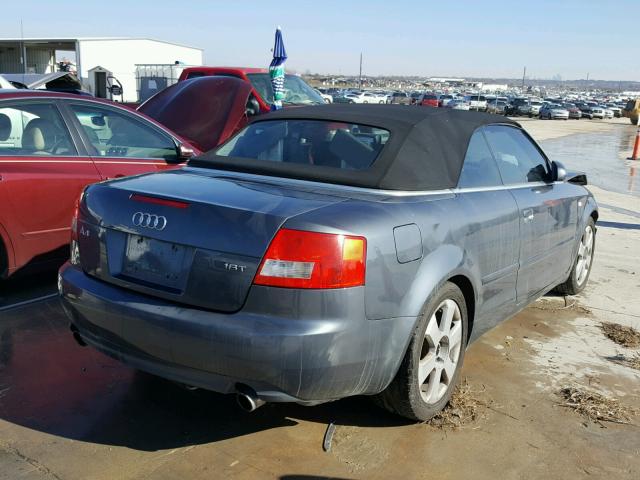 WAUAC48H96K009657 - 2006 AUDI A4 1.8 CAB GRAY photo 4