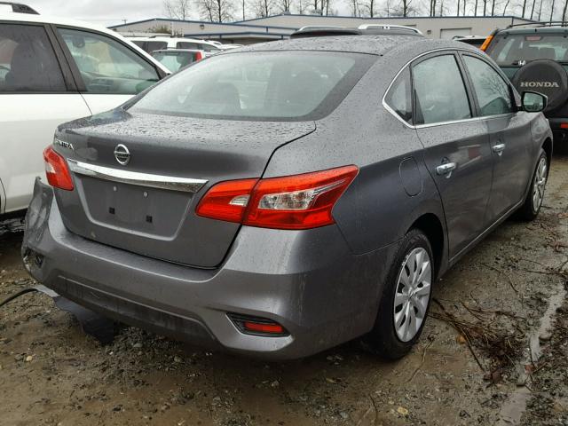 3N1AB7AP0GY276863 - 2016 NISSAN SENTRA S GRAY photo 4