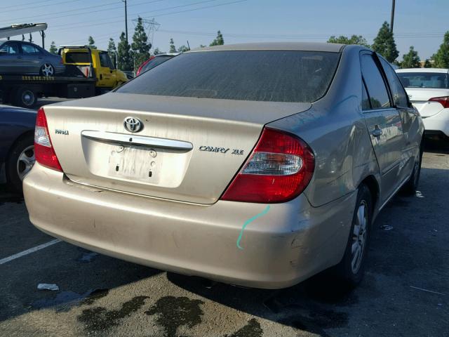 JTDBE32K830233378 - 2003 TOYOTA CAMRY LE GOLD photo 4