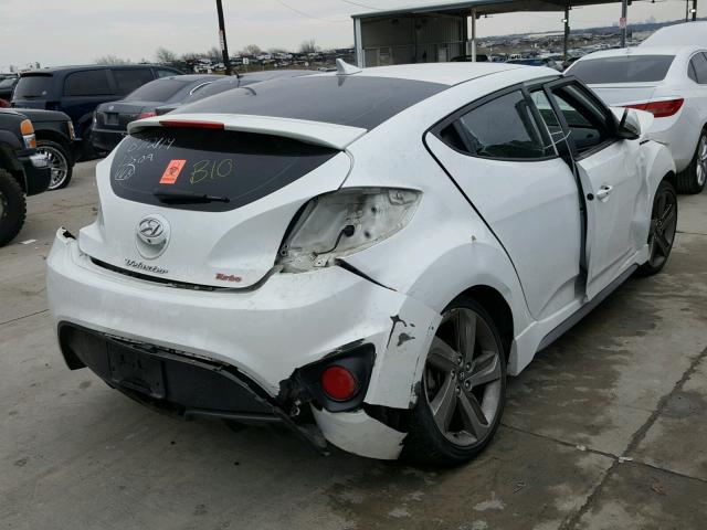 KMHTC6AE6EU210423 - 2014 HYUNDAI VELOSTER T WHITE photo 4