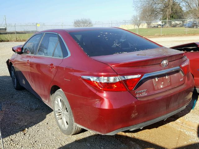 4T1BF1FK6GU594436 - 2016 TOYOTA CAMRY LE RED photo 3