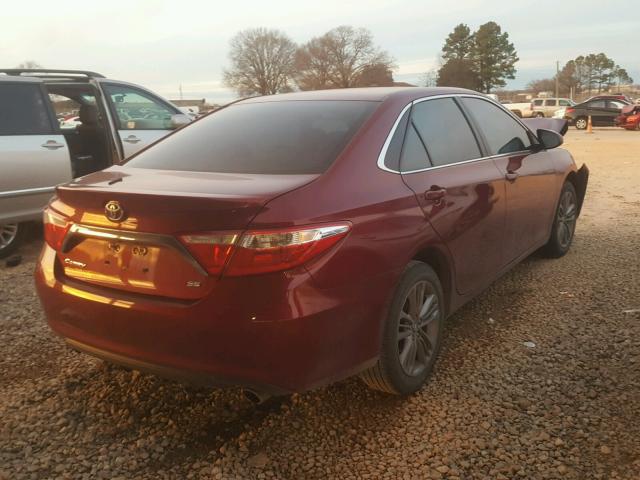 4T1BF1FK6GU594436 - 2016 TOYOTA CAMRY LE RED photo 4