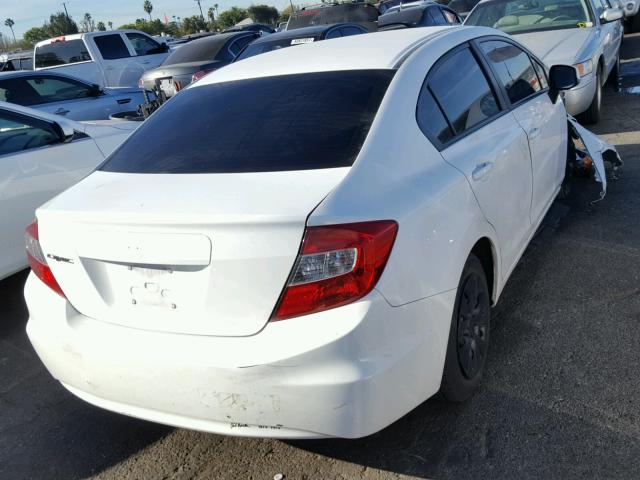 19XFB2F51CE377404 - 2012 HONDA CIVIC LX WHITE photo 4