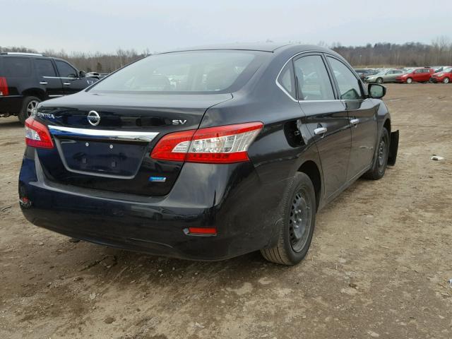 3N1AB7AP7EL695285 - 2014 NISSAN SENTRA S BLACK photo 4