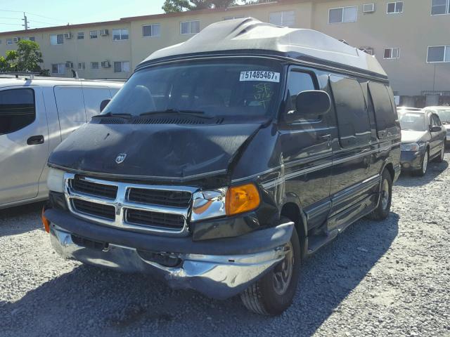 2B6HB11Z12K145361 - 2002 DODGE RAM VAN B1 BLACK photo 2